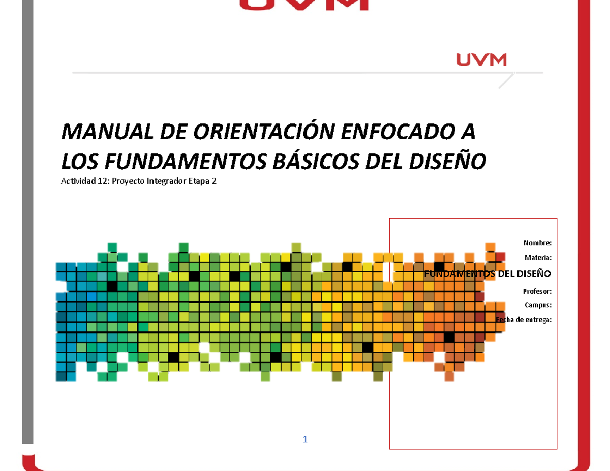 A6 Xxx Fundamentos Del Diseño A6 Bb Manual De OrientaciÓn Enfocado A Los Fundamentos BÁsicos