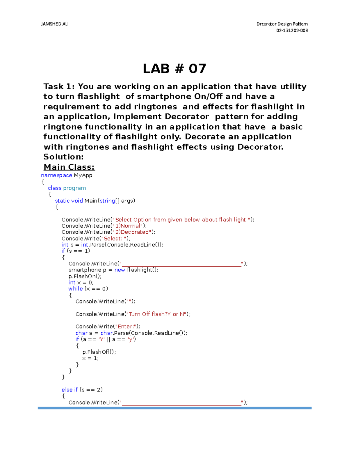 008Lab 7 - Need full information about decorator design pattern - 02 ...