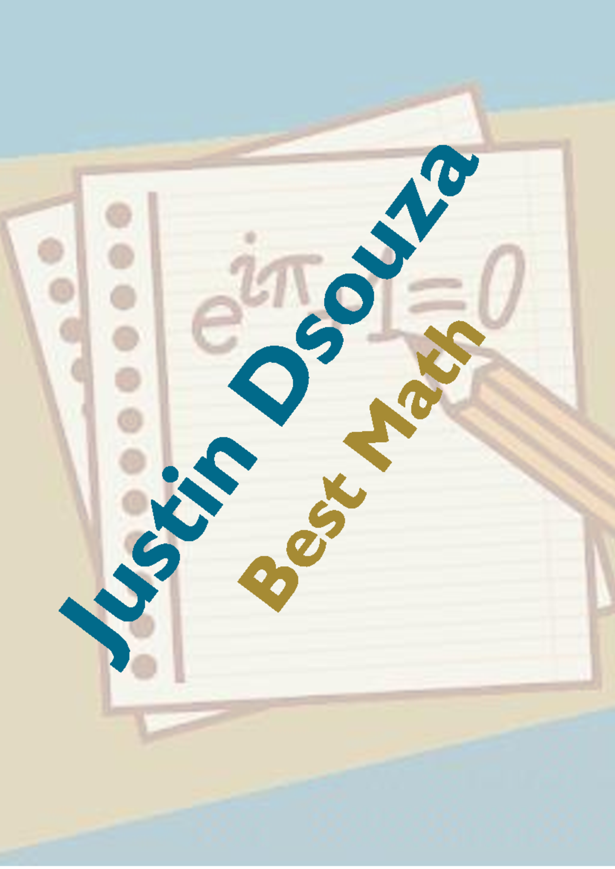 12Adv Workbook Justin Dsouza Best Math - Teacher: Justin Daryl Dsouza ...