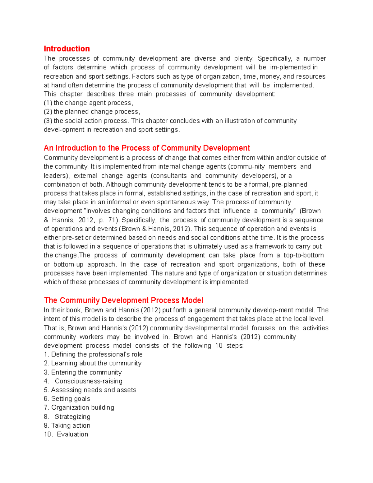 reading- 6 community development - Introduction The processes of ...