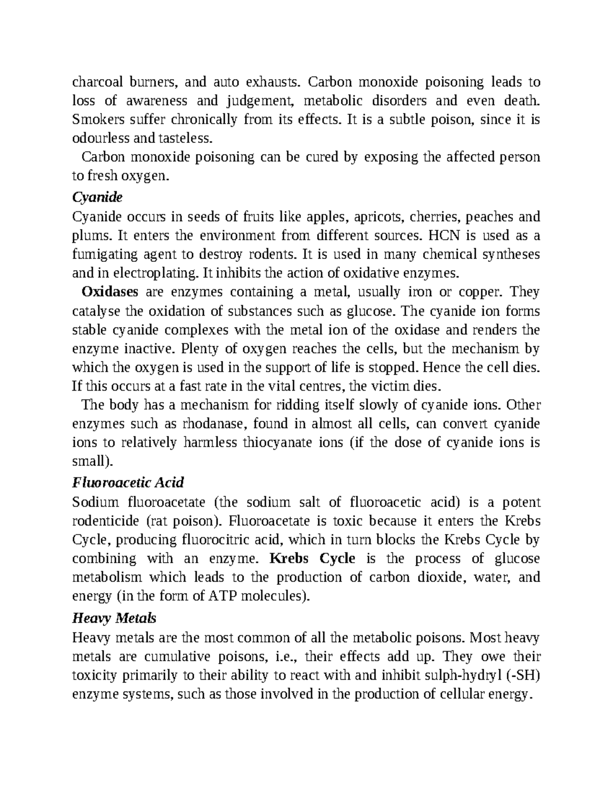 General science for UPSC39 charcoal burners, and auto exhausts