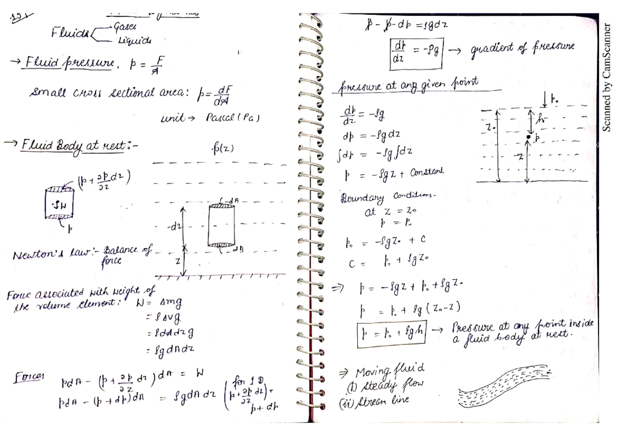 Fluid mechanics - Phy - Studocu