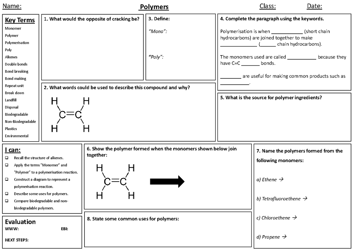organic-chemistry-addition-polymers-worksheet-science-studocu