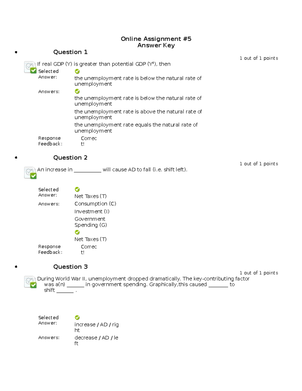 gdp assignment answer key