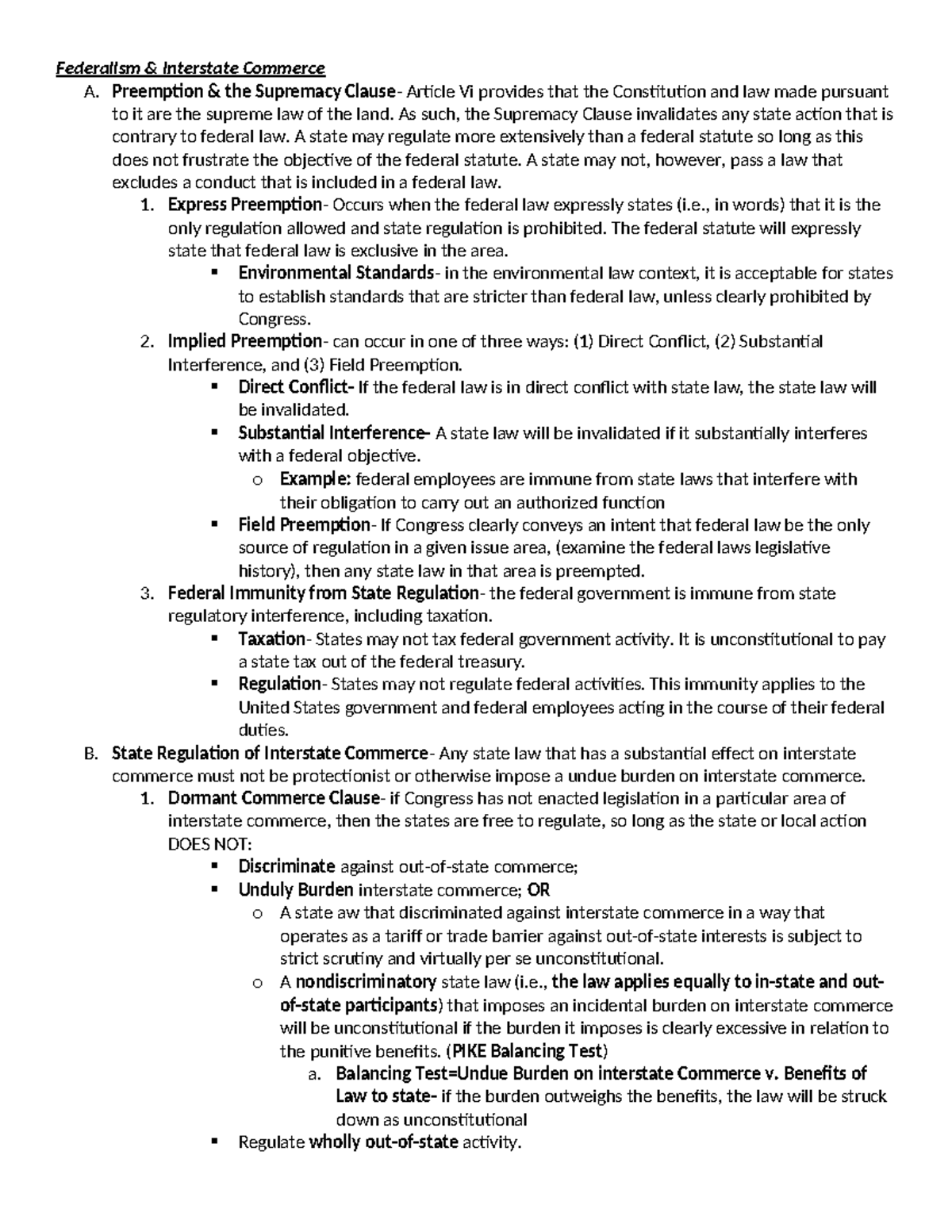 federalism-and-interstate-commerce-outline-federalism-interstate