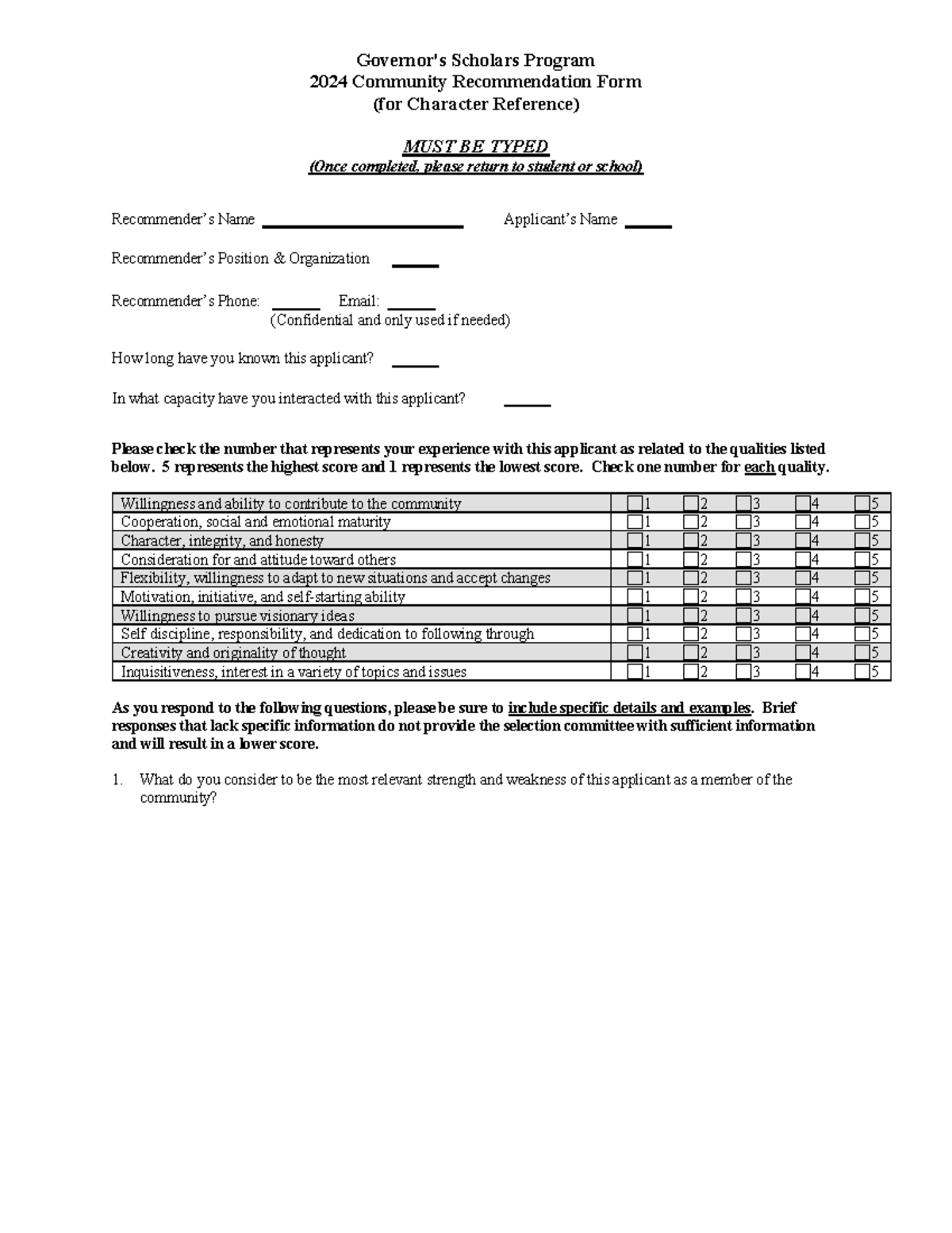 Community Recommendation Form 2024 Resized Governor S Scholars   Thumb 1200 1553 