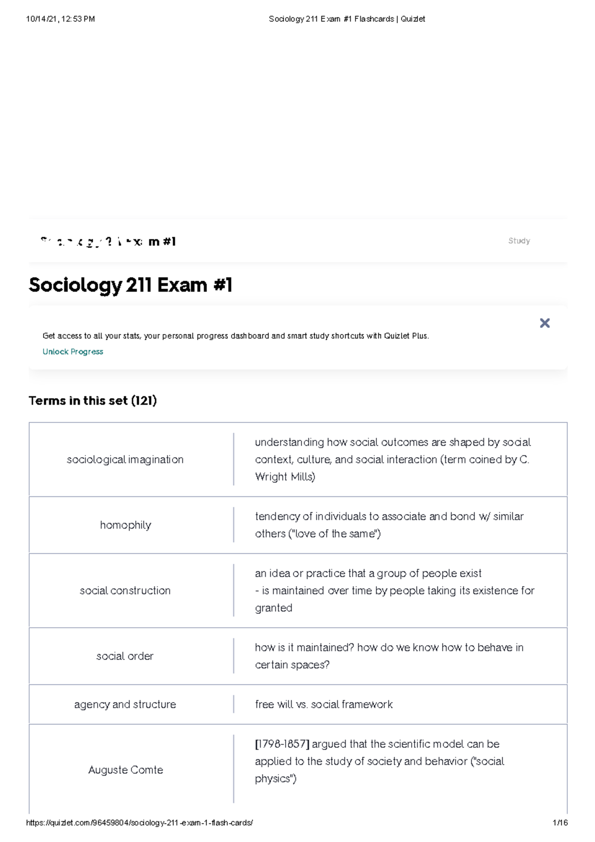 (121)Sociology 211 Exam #1 Flashcards Quizlet - Sociology 211 Exam Get ...