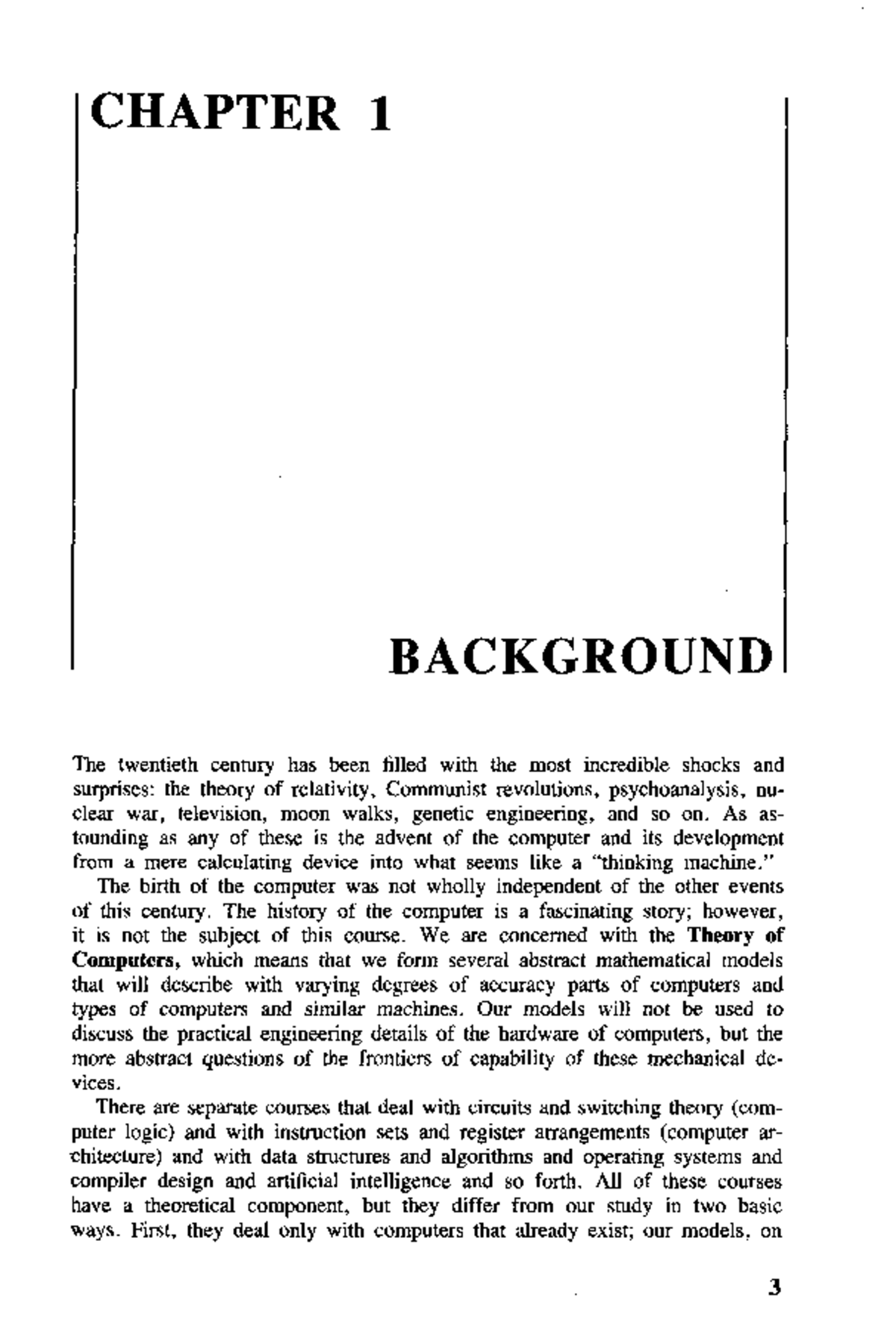 Chapter 1 - CHAPTER 1 BACKGROUND The twentieth century has been filled ...