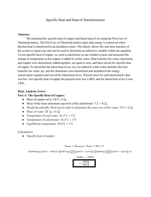 Cal Poly PHYS 122 College Physics 2 Lab Report 1 Pendulum manual ...
