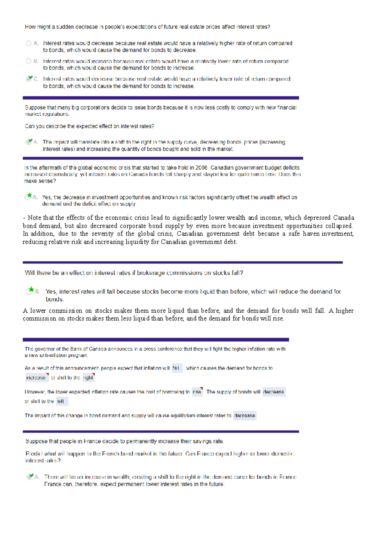 Questions 5 - Note that the effects of the economic crisis lead to ...