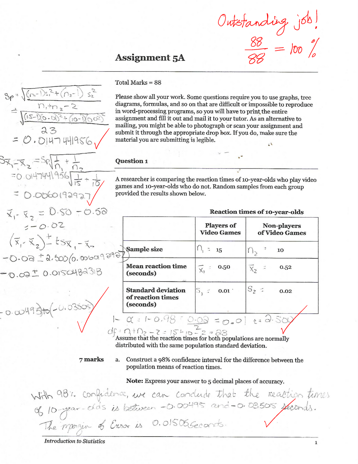 mathematics 511 assignment answers