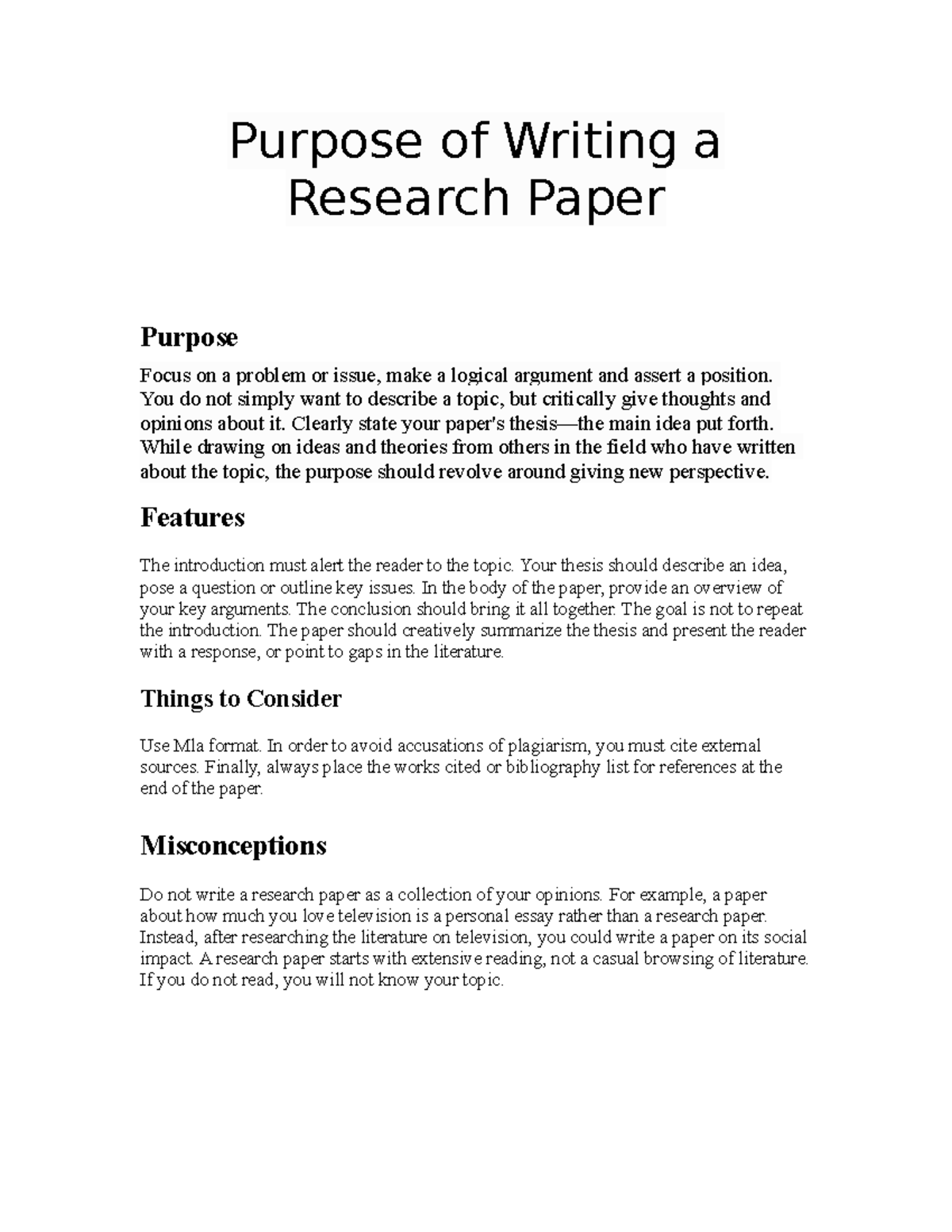 how to write a materials research paper