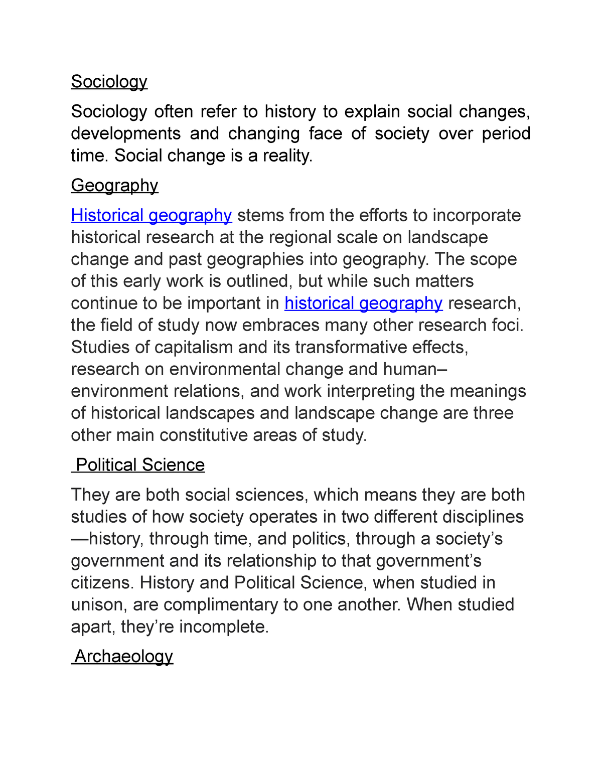 history of sociology assignment