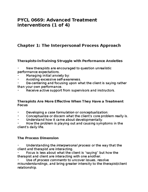 PYCL 0669 Course Notes Pt. 4 - PYCL 0669: Advanced Treatment ...