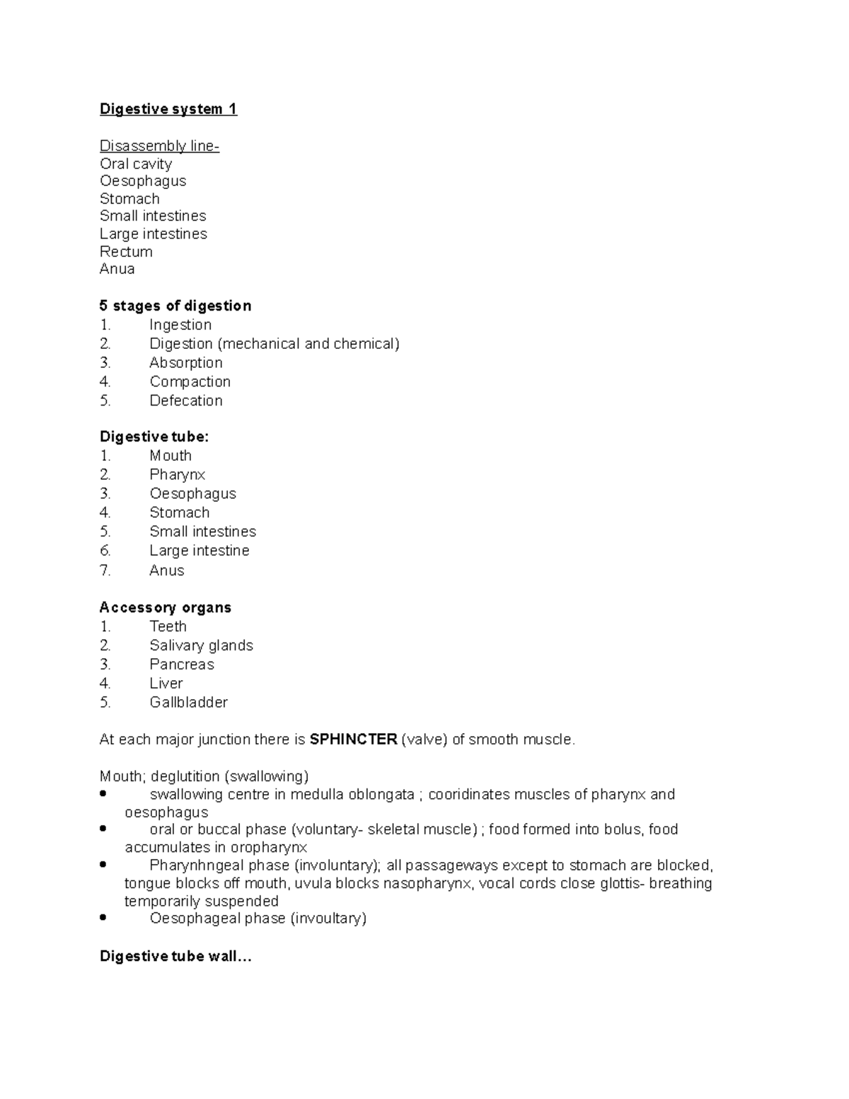 Digestive system 1 - Human body unit - Digestive system 1 Disassembly ...