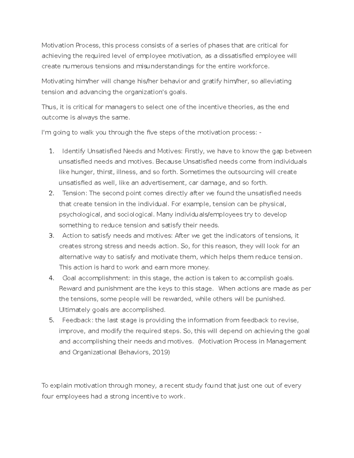 Discussion forum w3 motivation Mustafa - Motivation Process, this ...