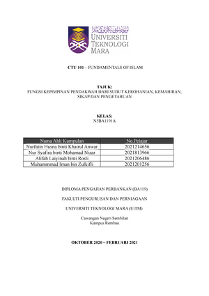 Soalan ADDIN  tutorial ctu  Apakah yang dimaksudkan dengan Islam