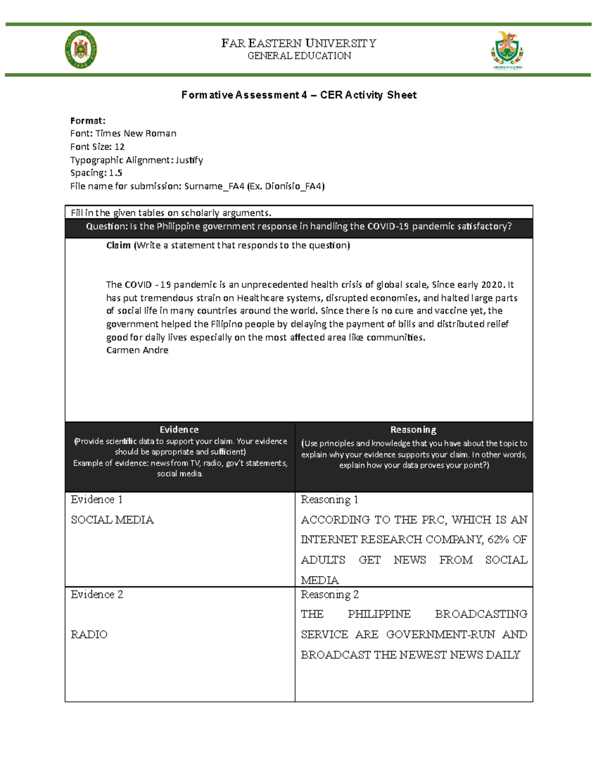 Is the Philippine government response in handling the Covid19 pandemic