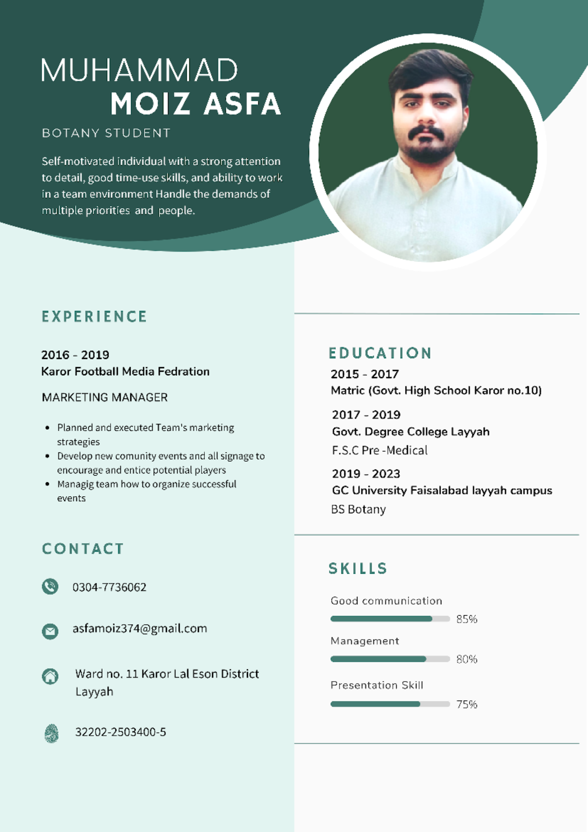 Modern Grey Resume - Communication skills - Studocu