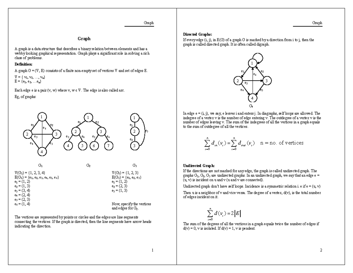 lecture-notes-graphs-graph-a-graph-is-a-data-structure-that