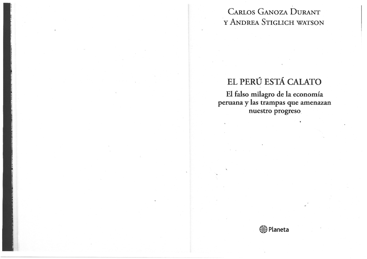 EL PERU ESTÁ Calato - fgfgjkugb - PROBLEMÁTICA NACIONAL - Studocu