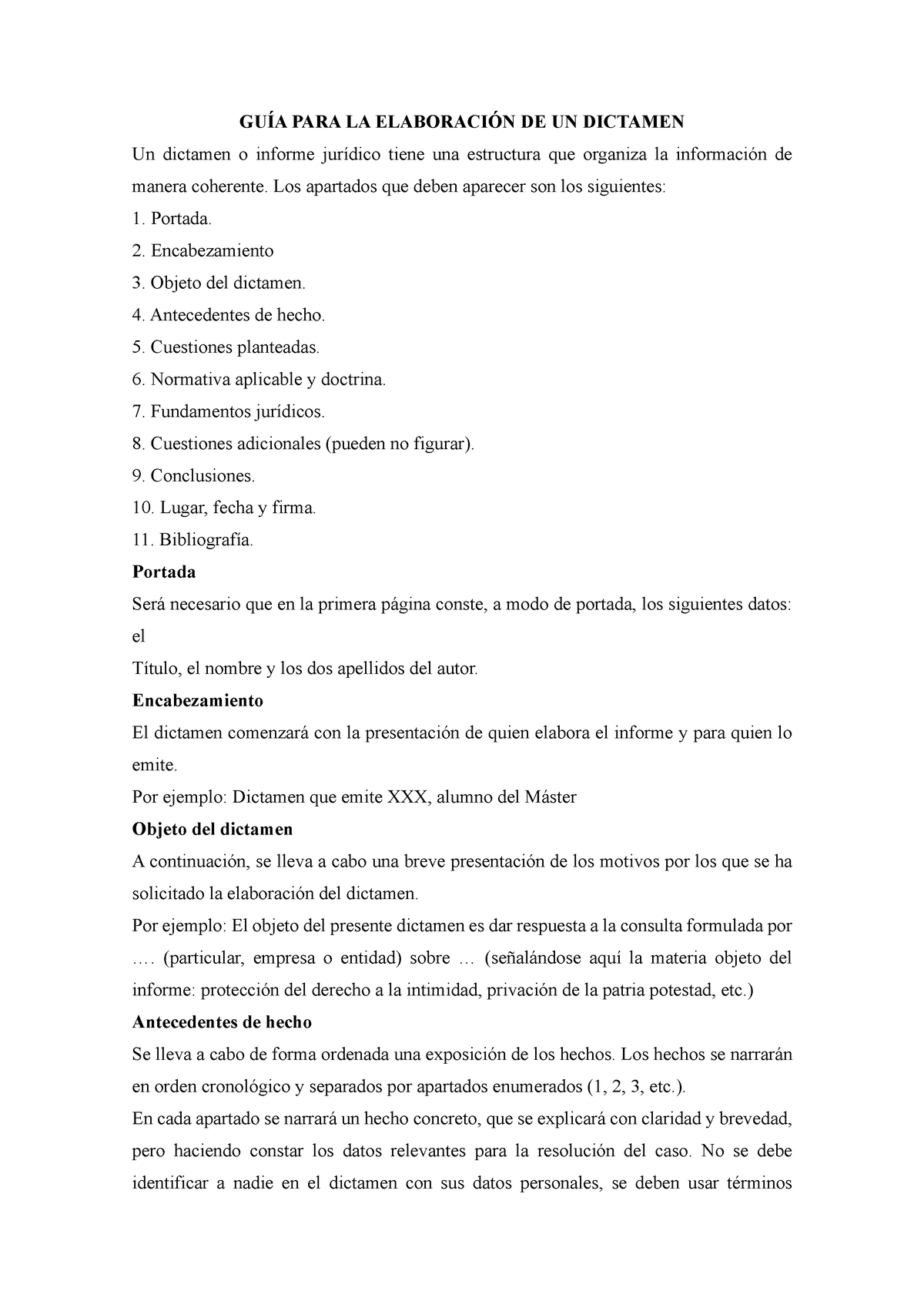 GuÍa Para La Elaboración De Un Dictamen GuÍa Para La ElaboraciÓn De