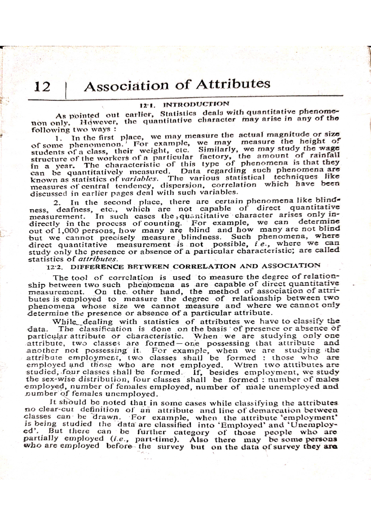 Bivariate Dara ( association of attributes) - Computer Science ...