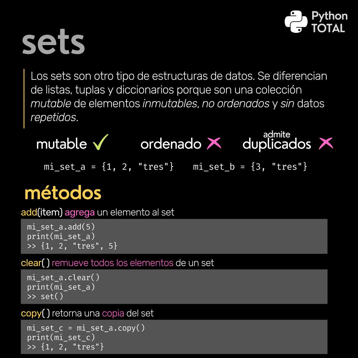 Sets+-+Métodos - seguridad - sets TOTAL Los sets son otro tipo de ...