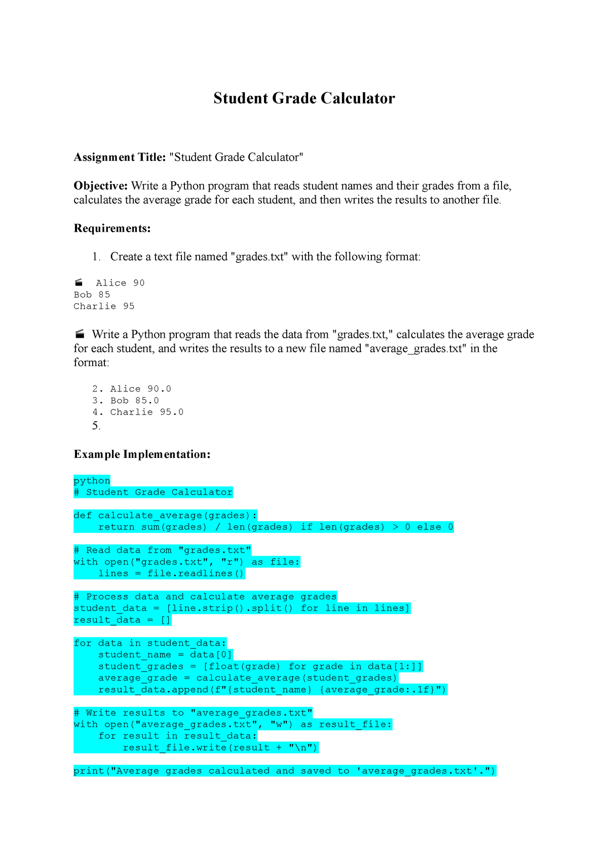 assignment grade calculator high school