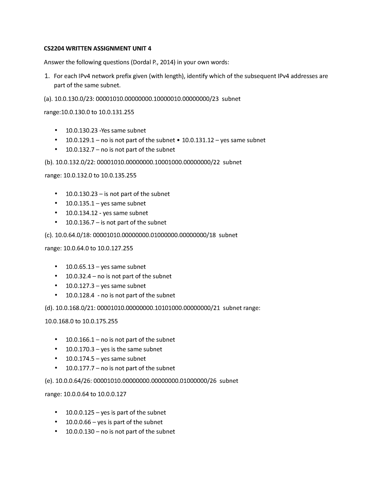 CS2204 Written Assignment UNIT 4 - CS2204 WRITTEN ASSIGNMENT UNIT 4 ...