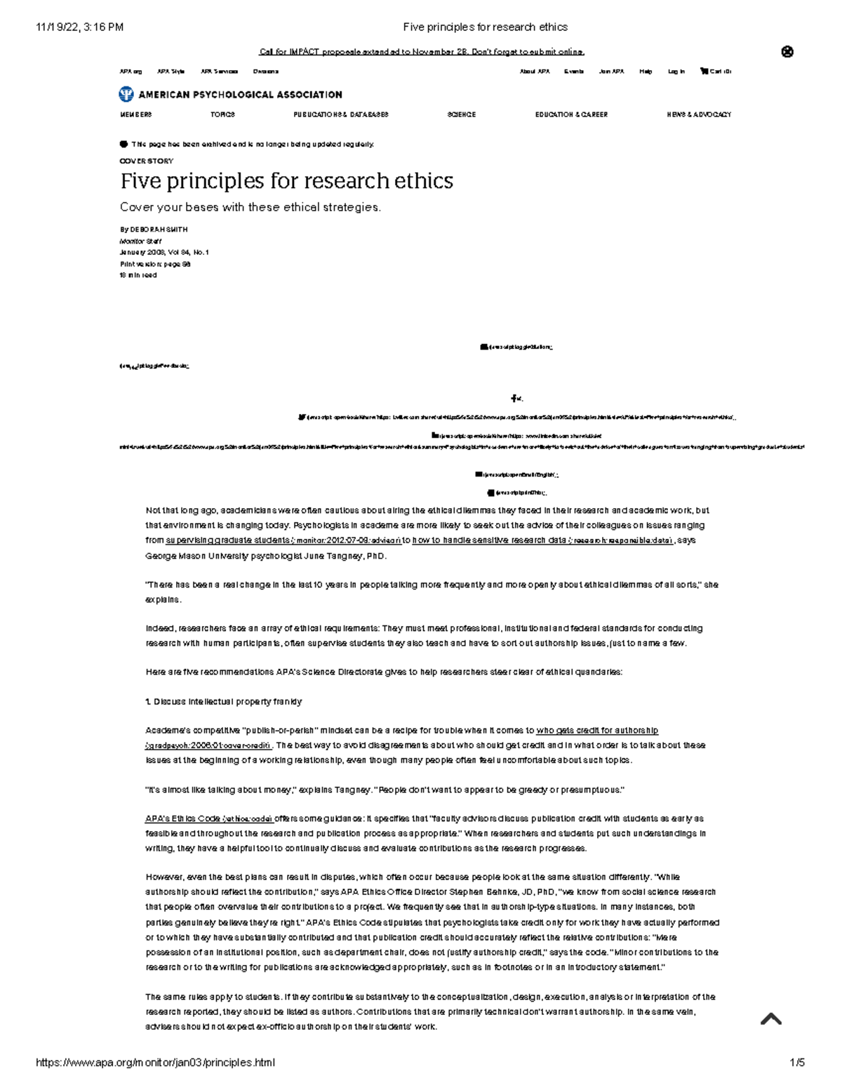 6 nill Five principles for research ethics Cover your bases with