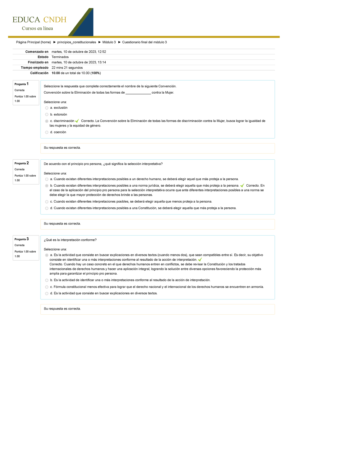 Cuestionario Final Del Módulo 3 CNDH - EDUCA CNDH Cursos En Línea ...