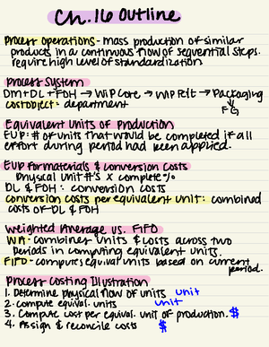 Accy 202 chapter 17 - ch 17 notes - CH. 17 • Job Order operations: use ...