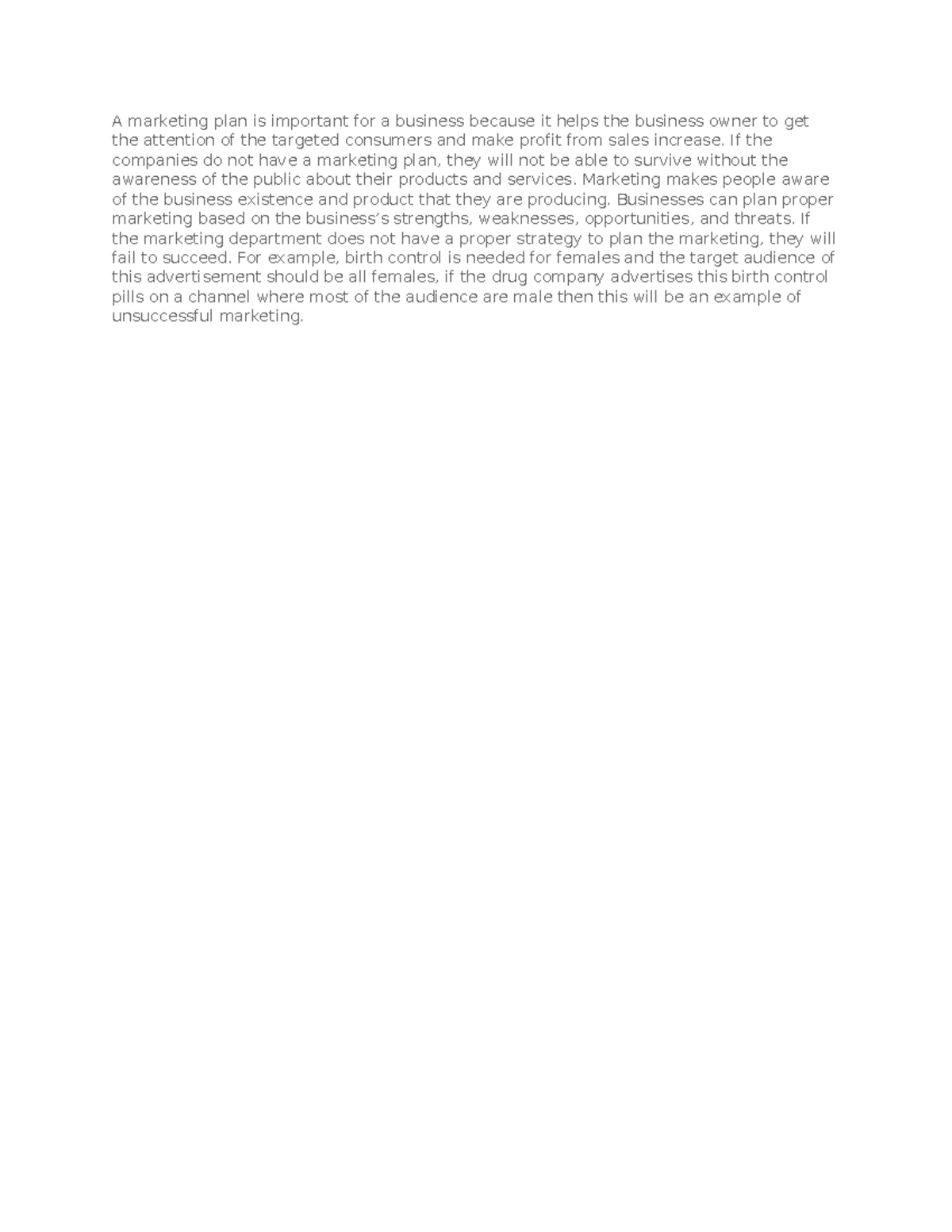 T1 dq 2 mkt 315 - week one discussion question number two - A marketing ...