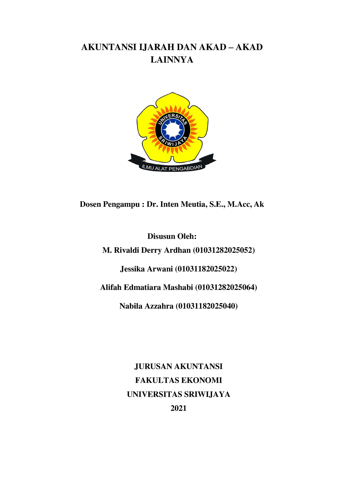 15- Makalah Kelompok 4 Akuntansi Ijarah DAN AKAD-AKAD Lainnya ...