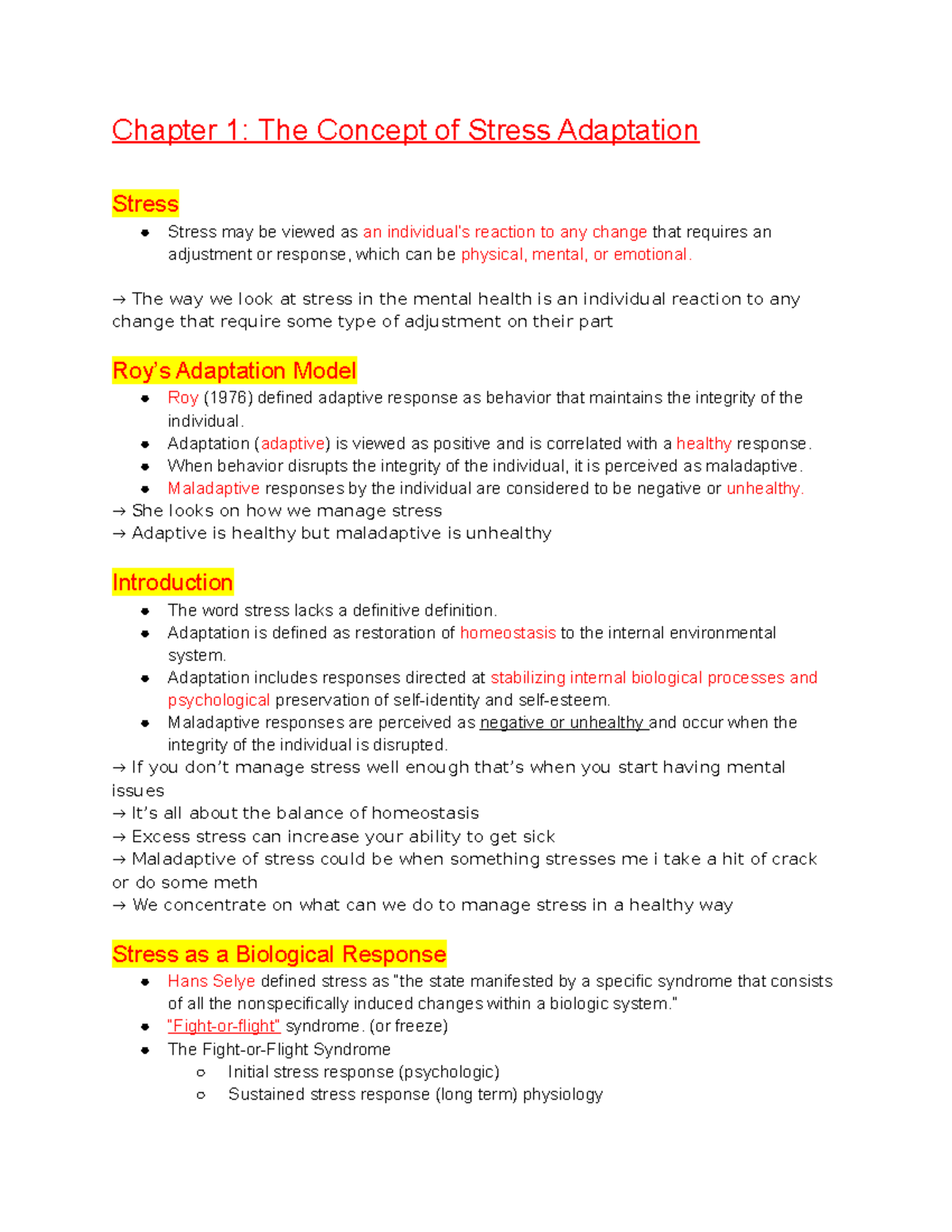 Psych EXAM 1 Lecture Notes - NUR 4250 - NSU - Studocu
