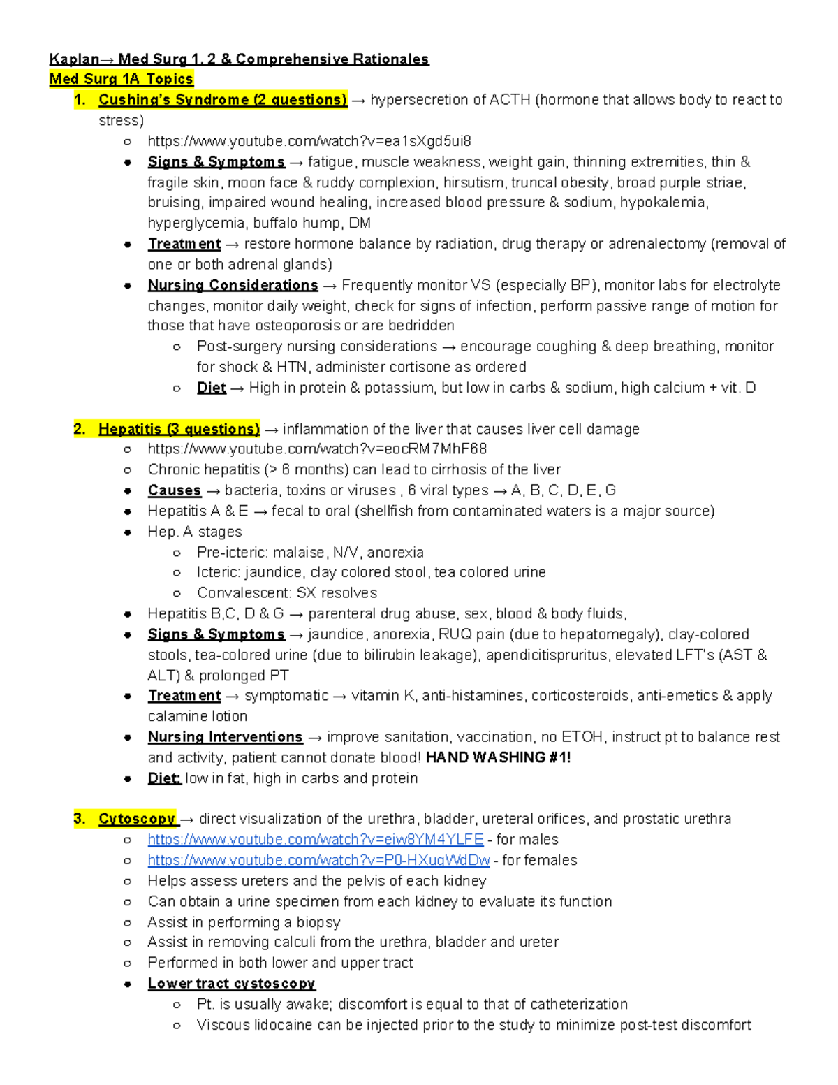Kaplan Med Surg 1 2 Comprehensive Rationales Kaplan→ Med Surg 1, 2