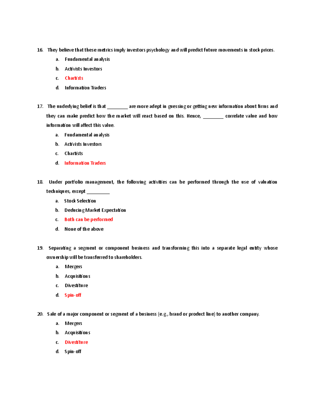 Group 5 16-30 items - Practrice materials in valuation and methods ...