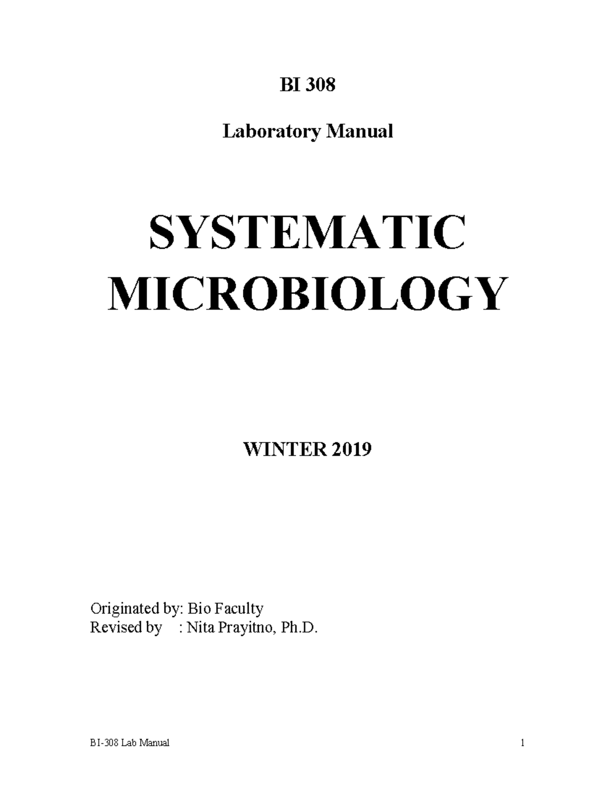 Lab #1. Staphylococci, Micrococci and related organisms - BI 308 ...