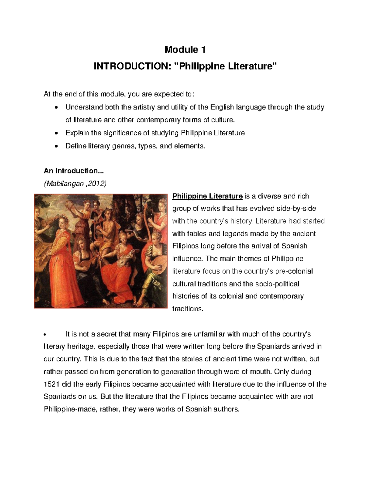 philippine literature essay introduction