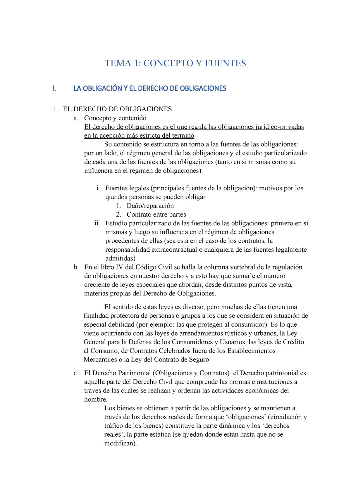 1. LA Obligación Y EL Derecho DE Obligaciones - Derecho Civil IIi - UM ...