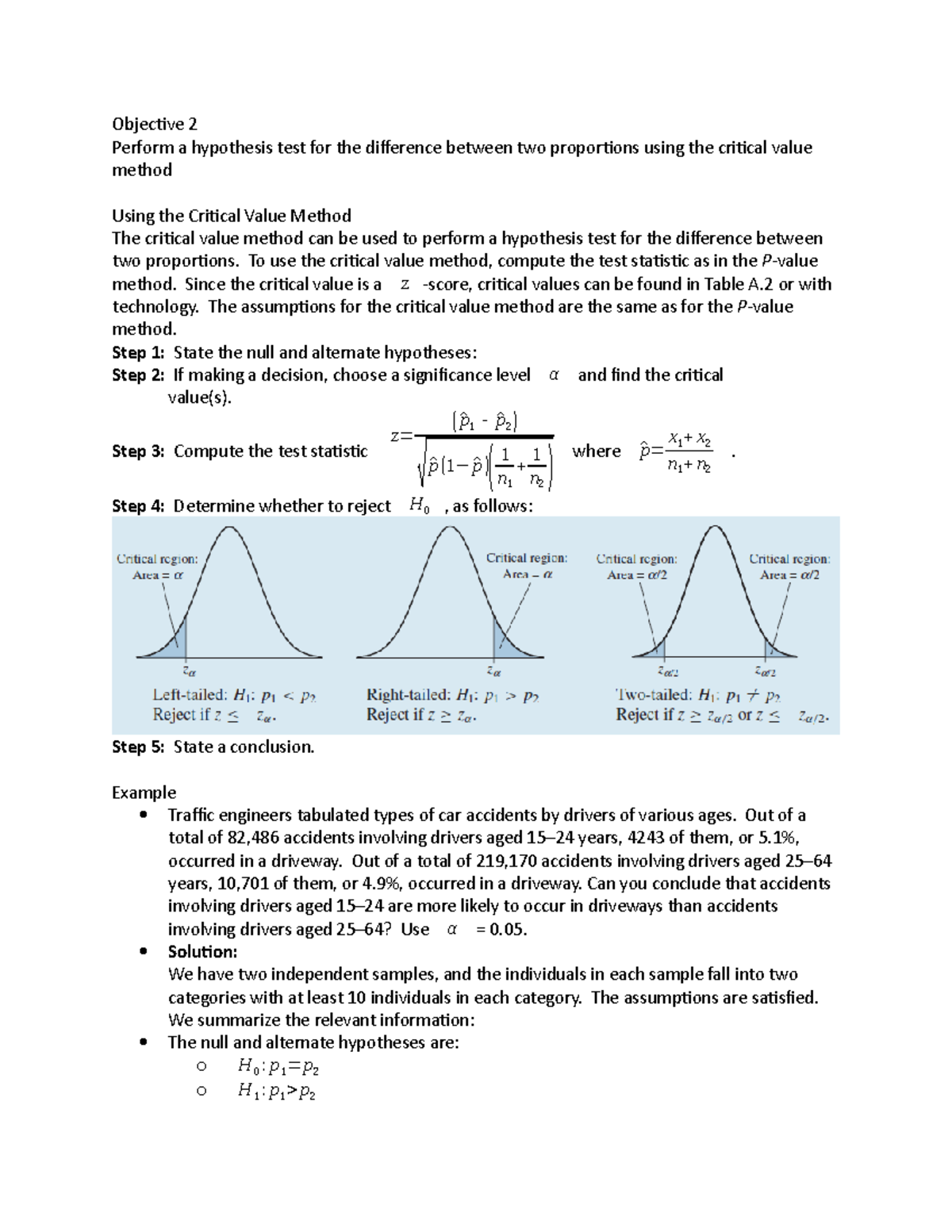 Ch. 11.2 (Math 241) Part 5 - Objective 2 Perform a hypothesis test for ...