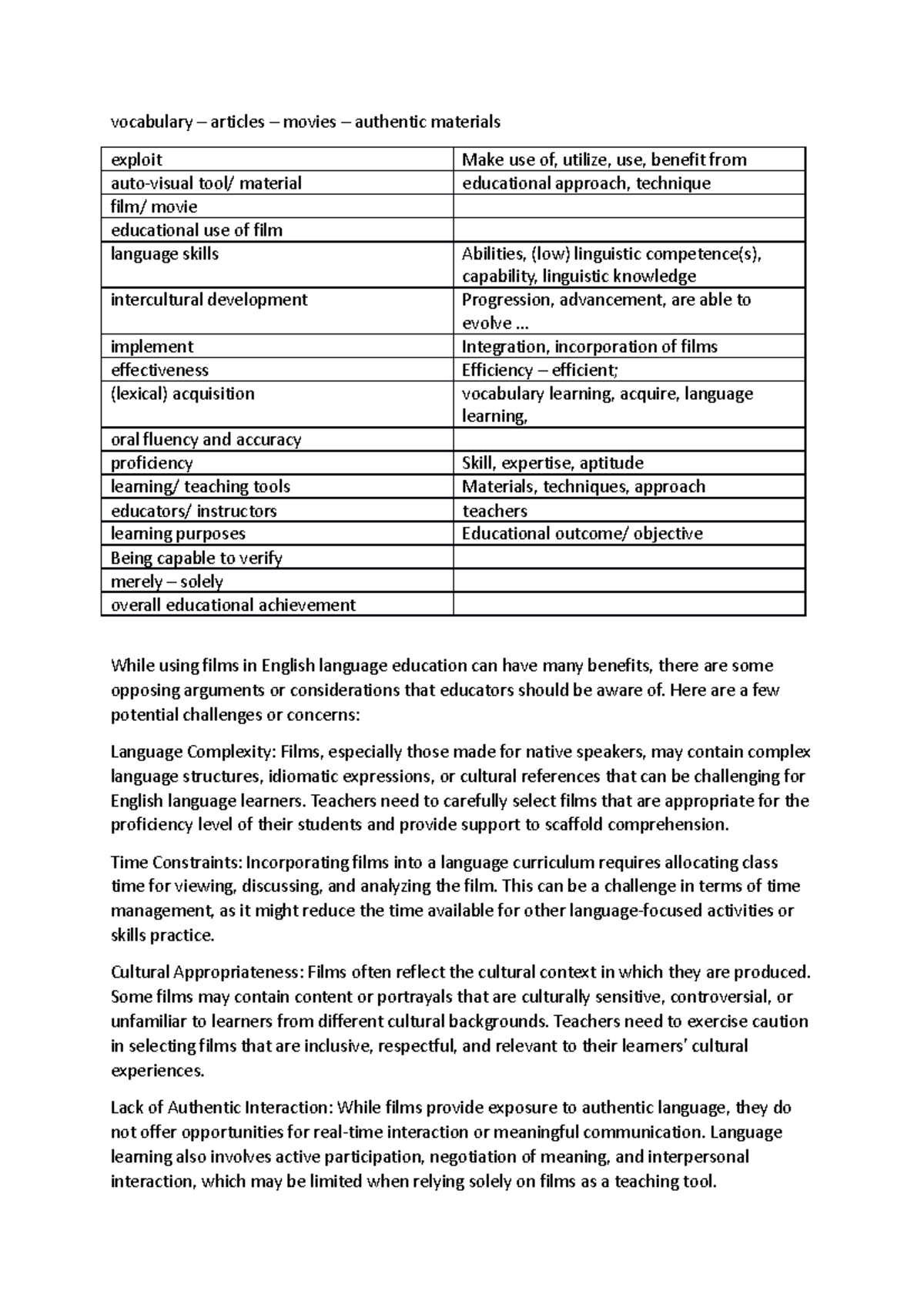 vocabulary in argumentative essay