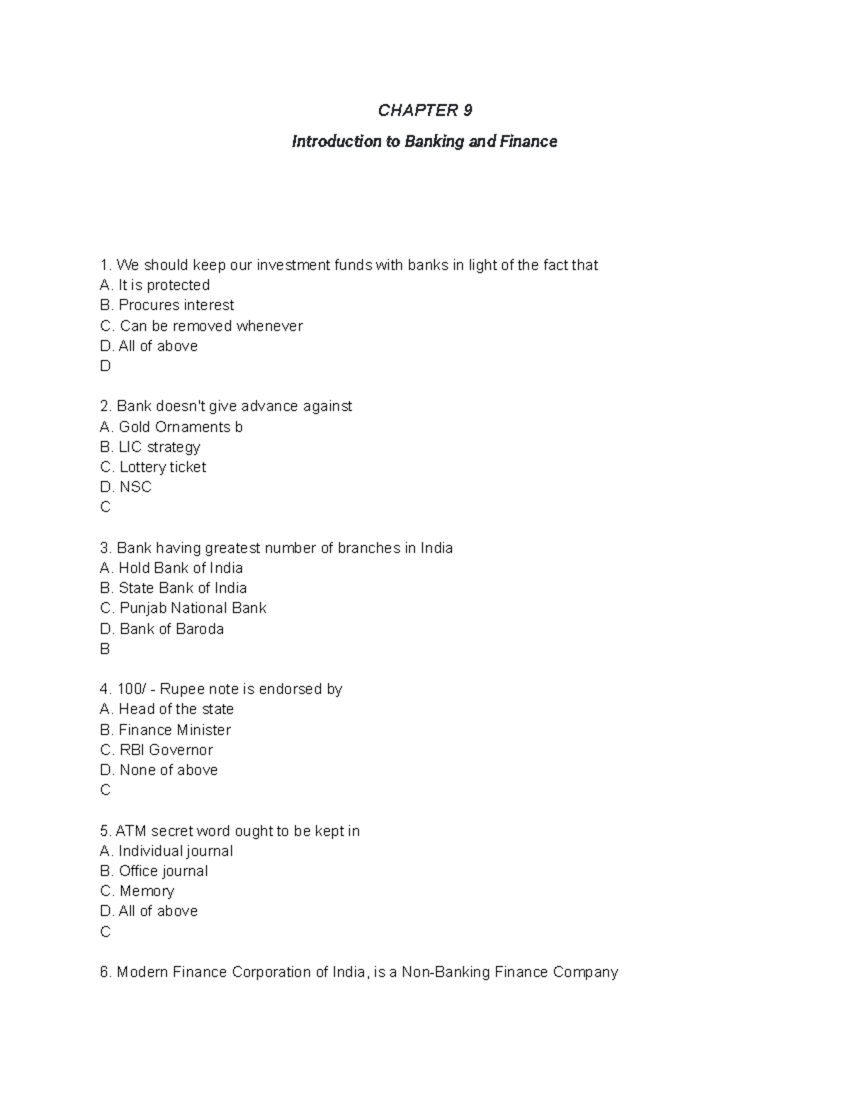 CHAPTER 9_ Introduction to Banking and Finance - It is protected B ...