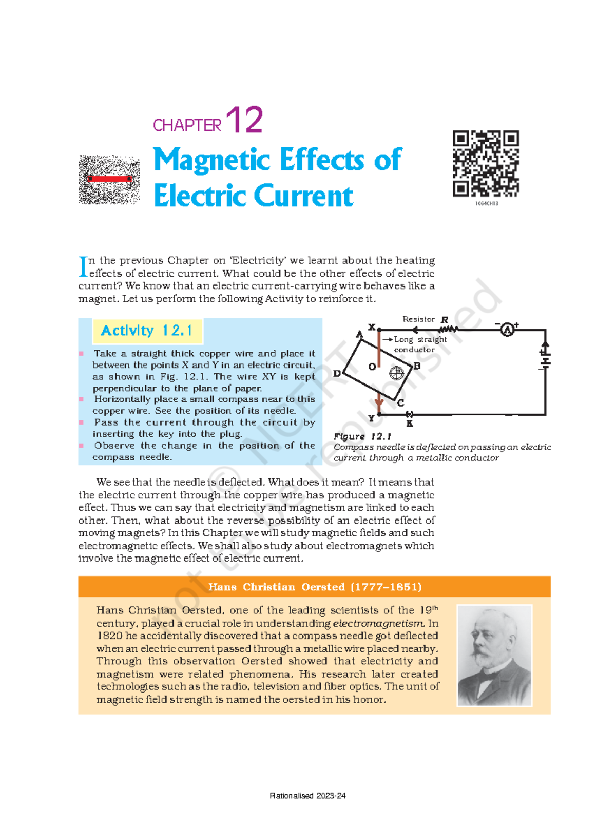 Magnet - Magnetic Effects of Electric Current CHAPTER 12 I n the ...