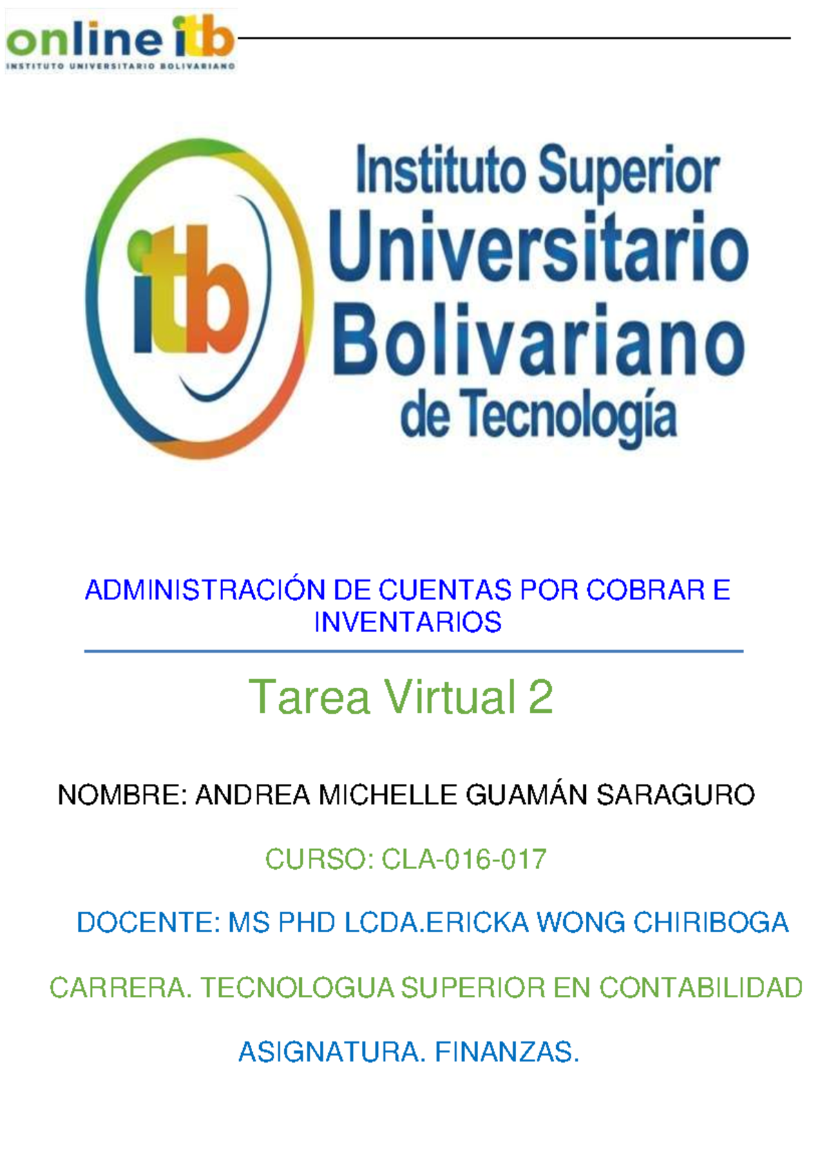 TV2- Finanzas - ADMINISTRACIÓN DE CUENTAS POR COBRAR E INVENTARIOS ...