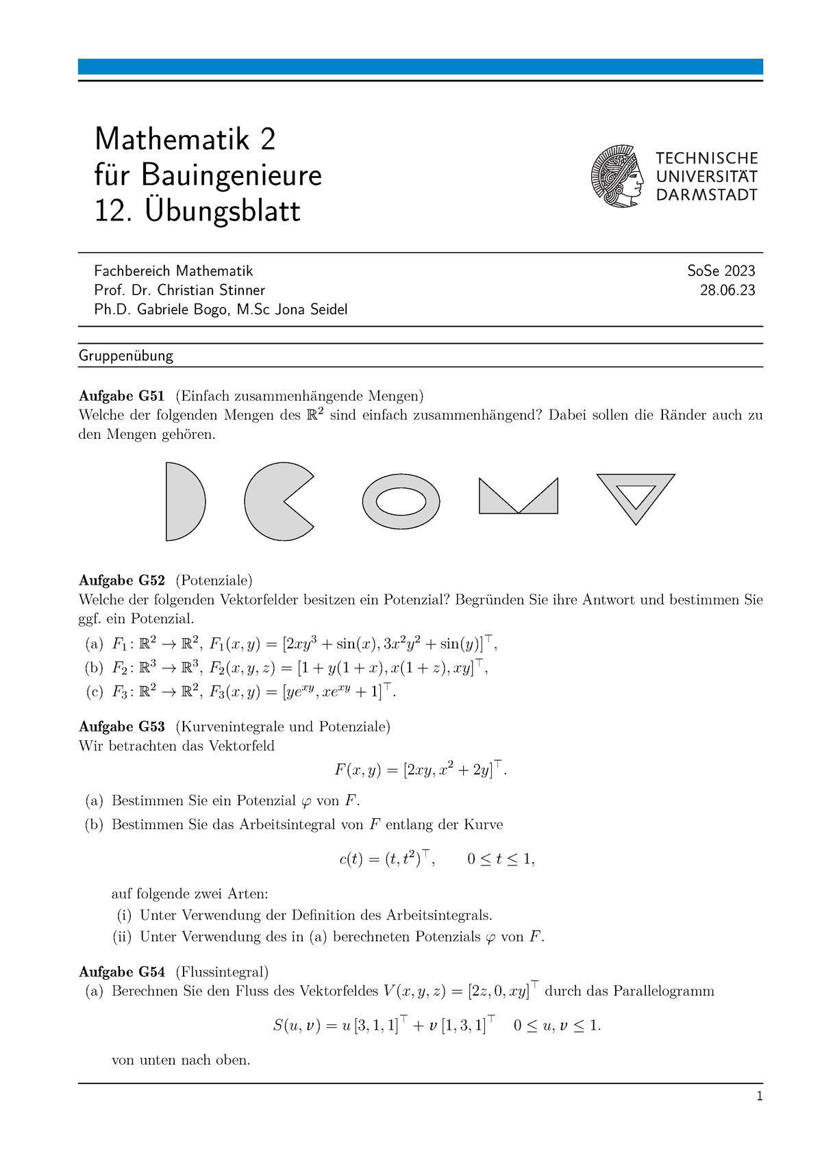 UE12Aufgaben - Aufgabe Übungen - Mathematik II (Bau) - TU Darmstadt ...