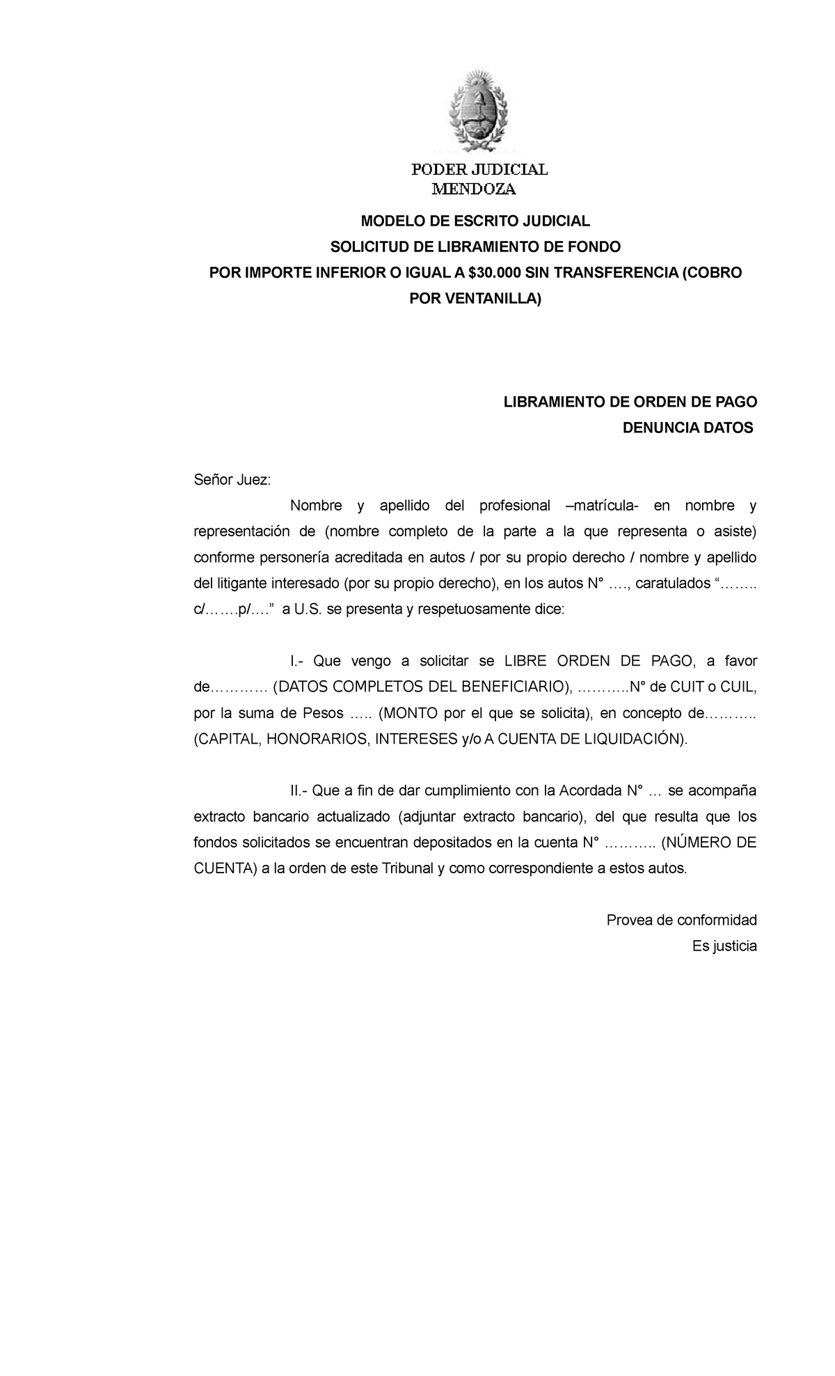 Solicitud Modelo De Escrito Judicial - Image to u