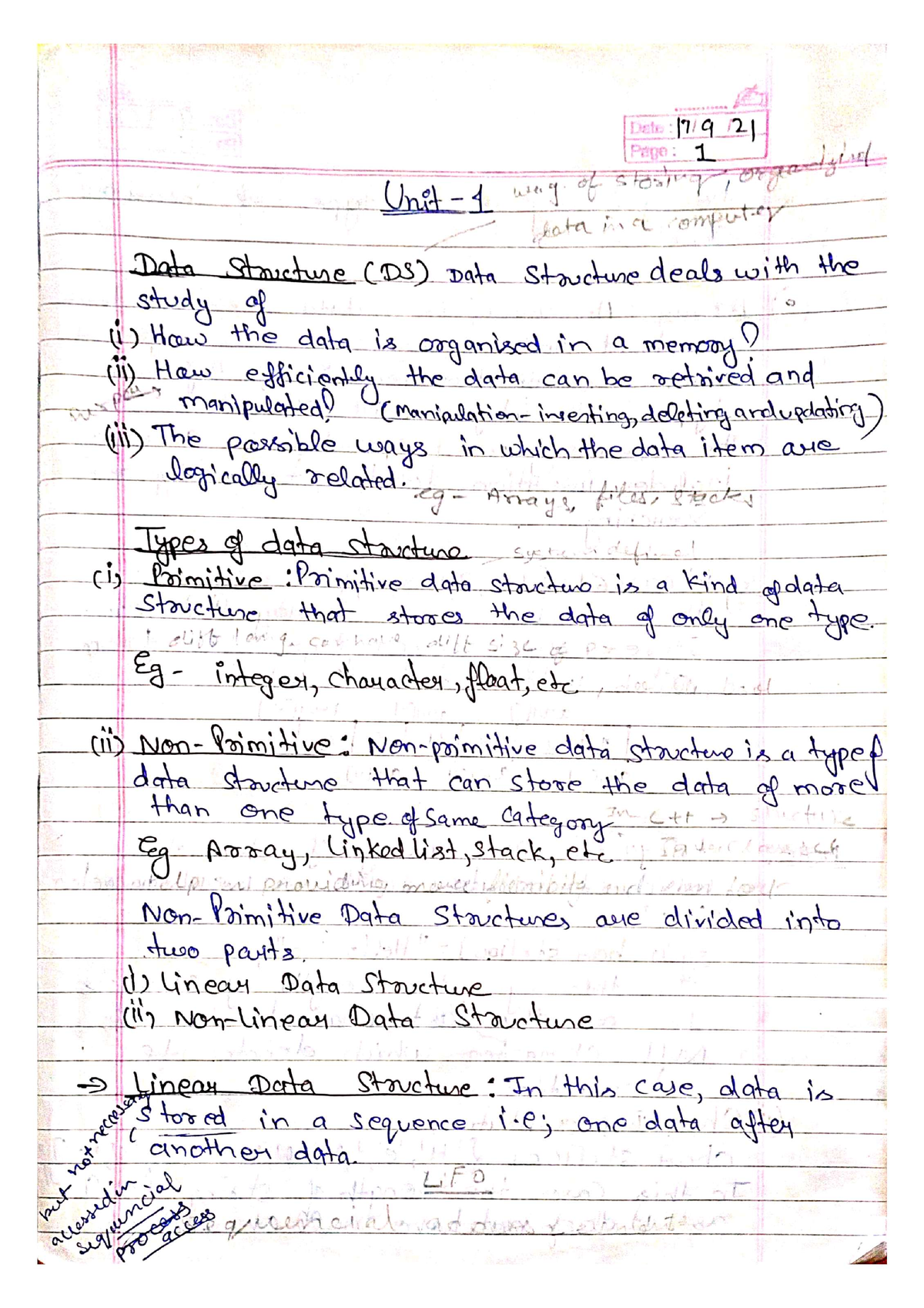 Data Structures Notes - B.tech - Studocu