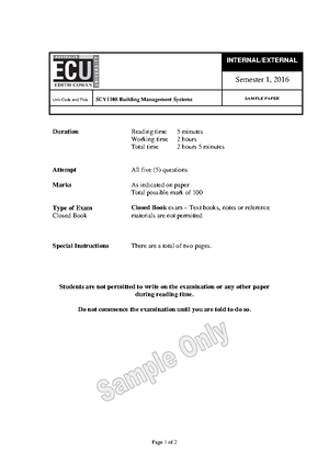 BMS Assessment 2 - Building Management Systems Assignment 2 ...